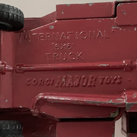 Vintage Corgi Major Toys No 1121 Chipperfields Int Circus Crane Truck 6x6 Red - Picture 8 of 16